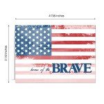 24 American Flag Note Cards for All Occasions