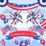 Silver American Flag Stud Earrings for Women