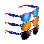 American Flag Sunglasses - 3 Pack Patriotic Shades