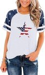 BANGELY Women’s American Flag 4th of July Tee