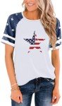 BANGELY Women’s American Flag 4th of July Tee