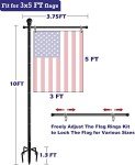 10FT Adjustable Freestanding Flag Pole for America