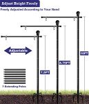 10FT Adjustable Freestanding Flag Pole for America