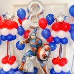 100 Pack Red, White & Blue Balloons for Celebrations