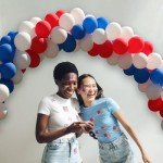 100 Pack Red, White & Blue Balloons for Celebrations