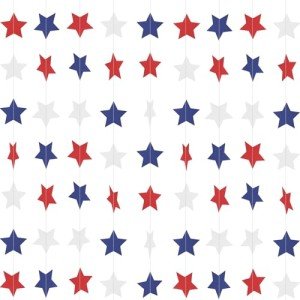 Red, White, and Blue Star Garland Banner