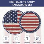 168-Piece 4th of July Party Tableware Set
