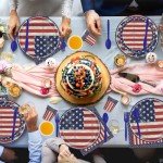 168-Piece 4th of July Party Tableware Set