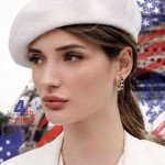 American Flag Hoop Earrings - 14K Gold Plated