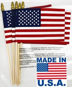12-Pack 12x18 Inch Made in USA Stick Flags