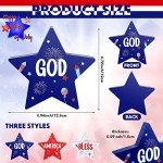 4th of July Wooden Star Decoration Set