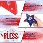 4th of July Wooden Star Decoration Set