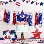 4th of July Wooden Star Decoration Set