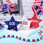 4th of July Wooden Star Decoration Set