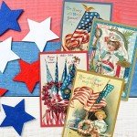 Vintage Patriotic Greeting Cards - 33 Pack Set