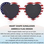 Heart Shaped American Flag Sunglasses for All