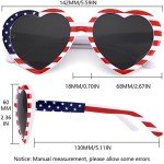 Heart Shaped American Flag Sunglasses for All