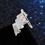 Rhinestone USA Flag Brooch for Patriotic Fashion