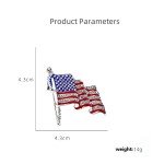 Rhinestone USA Flag Brooch for Patriotic Fashion