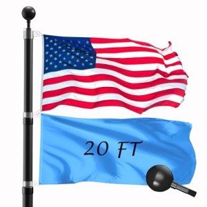 20FT Heavy Duty Telescopic Flag Pole Kit