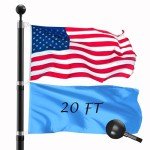 20FT Heavy Duty Telescopic Flag Pole Kit