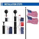 20FT Heavy Duty Telescopic Flag Pole Kit