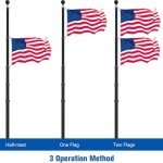 20FT Heavy Duty Telescopic Flag Pole Kit