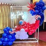 Red, White, and Blue 60 Pcs Balloon Set