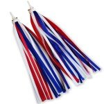 Patriotic Red White Blue Bike Tassels