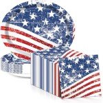 American Flag Oval Paper Plates for Celebrations