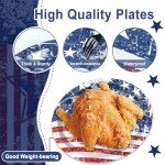 American Flag Oval Paper Plates for Celebrations