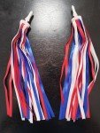 Patriotic Red White Blue Bike Tassels