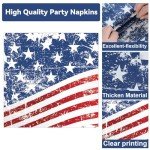 American Flag Oval Paper Plates for Celebrations