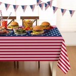 2 Pack Patriotic Disposable Tablecloths for Events