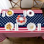 2 Pack Patriotic Disposable Tablecloths for Events