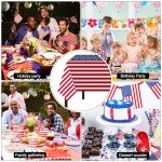 2 Pack Patriotic Disposable Tablecloths for Events