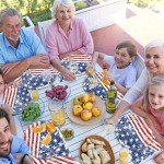 American Flag Oval Paper Plates for Celebrations