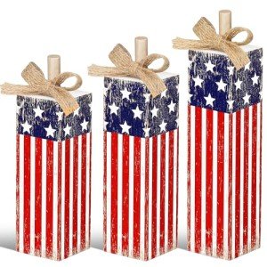 Patriotic Tiered Tray Decor – 3 Piece Set