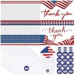 600 Patriotic Thank You Cards with Envelopes