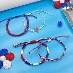 Red, White, and Blue Patriotic Friendship Bracelets - 4 Pack