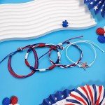 Red, White, and Blue Patriotic Friendship Bracelets - 4 Pack
