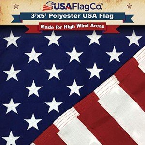Embroidered Star US Flag - 3x5 Polyester