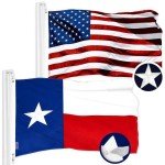 USA and Texas Flags Combo Pack - 3x5 Ft