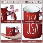6 Pcs Mini Patriotic Coffee Mugs Set