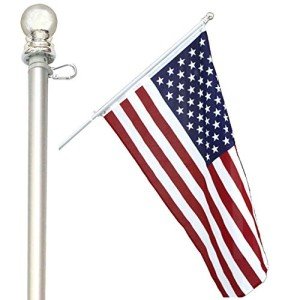 6 Ft Heavy-Duty Spinning Flag Pole with Mounts