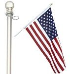 6 Ft Heavy-Duty Spinning Flag Pole with Mounts