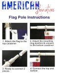 6 Ft Heavy-Duty Spinning Flag Pole with Mounts