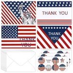 32 Pack Patriotic Thank You Cards with Envelopes