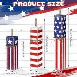 3 Pcs 4th of July Wooden Porch Signs