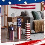3 Pcs 4th of July Wooden Porch Signs